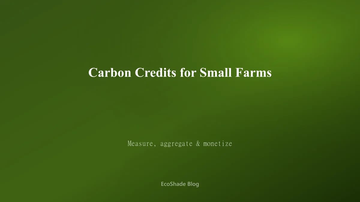 Carbon Credits for Small Farms in Europe: How to Get Started